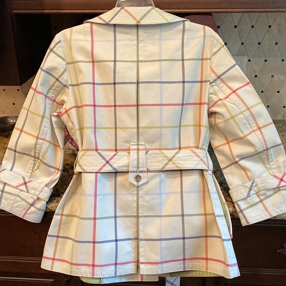 COACH tennis shoe wedges in classic multicolored tattersall tartan print. Size 8 - Picture 9 of 10